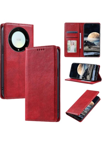 Honor Magic 6 Lite 5g Ince Cüzdan Pu Deri Koruyucu Kart Için Flip Case (Yurt Dışından)