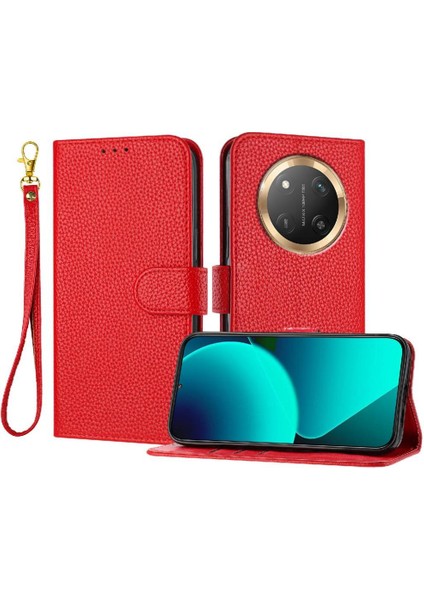 Honor Magic 7 Lite 5g Kart Yuvaları Tutucu Litchi Desen Flip Için Telefon Kılıfı (Yurt Dışından)