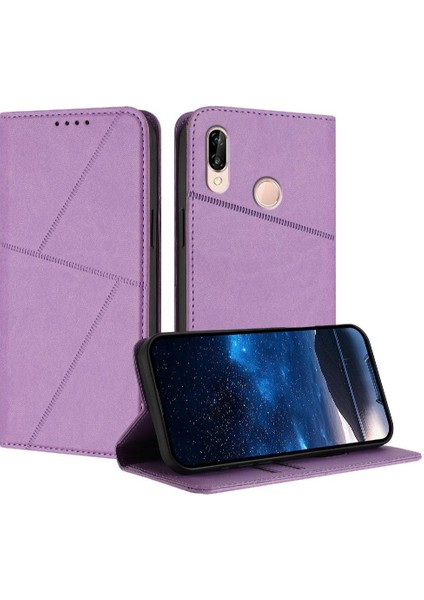 Kart Yuvaları ve Kickstand Darbeye Dayanıklı Kapak ile Huawei P20 Lite Için Kılıf (Yurt Dışından)