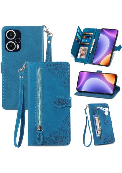 Xiaomi Poco F5 5g Flip Fermuar Tarzı Cüzdan Iş Için Kılıf Çok Renkli (Yurt Dışından)