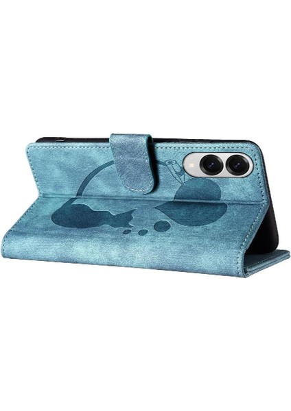 Samsung Galaxy S25 Kenar Kabartmalı Sevimli Kedi Tutucu Kapak Için Flip Case (Yurt Dışından) fiyatları