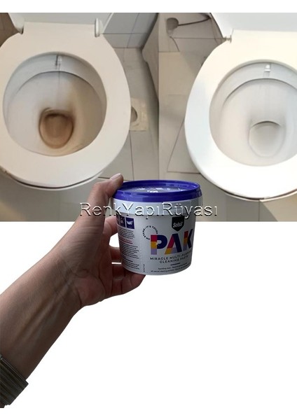 Klozet Temizliği Için Macun, Kireç ve Pas Lekelerine, Banyo Fayansları ve Lavabo Temizliği Için