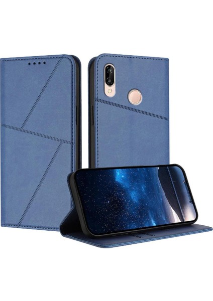 Kart Yuvaları ve Kickstand Darbeye Dayanıklı Kapak ile Huawei P20 Lite Için Kılıf (Yurt Dışından)