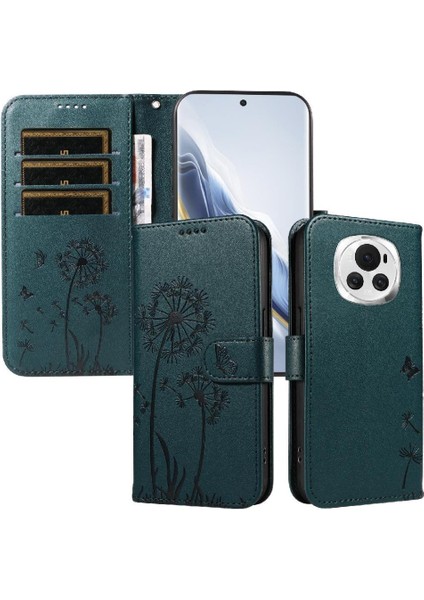 Kart Yuvaları ve Bilek Kayışı ile Honor Magic 6 Flip Case ile Uyumlu (Yurt Dışından) modelleri