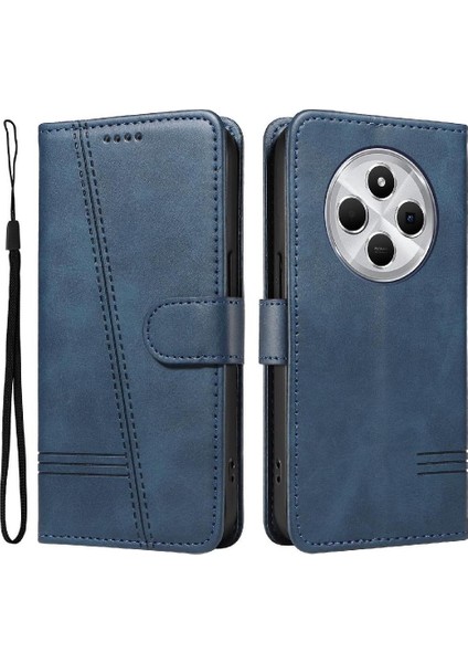 Xiaomi Poco C75 Için Kılıf Manyetik Kapatma Kart Yuvaları ve Destek Standı Darbeye Dayanıklı Pu Deri Kılıf (Yurt Dışından)