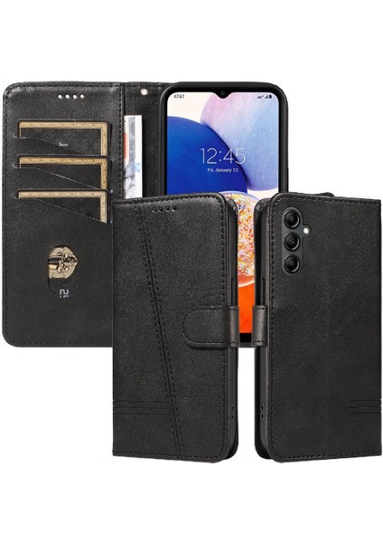 Samsung Galaxy M15/F15 5g Için Kılıf Manyetik Kapatma Kart Yuvaları ve Destek Standı Darbeye Dayanıklı Pu Deri Kılıf (Yurt Dışından)