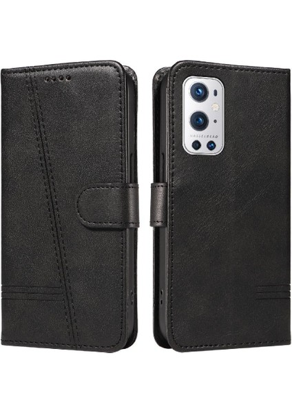 Oneplus 9 Pro Için Kılıf Manyetik Kapatma Kart Yuvaları ve Destek Standı Darbeye Dayanıklı Pu Deri Kılıf (Yurt Dışından)