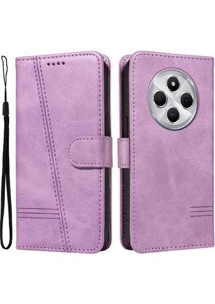 Xiaomi Poco C75 Için Kılıf Manyetik Kapatma Kart Yuvaları ve Destek Standı Darbeye Dayanıklı Pu Deri Kılıf (Yurt Dışından)
