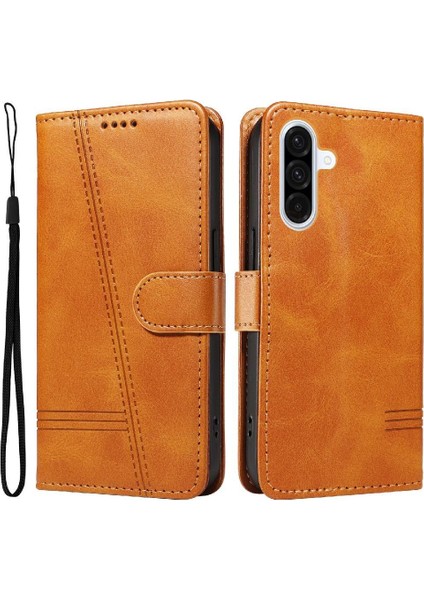 Samsung Galaxy A36 5g Için Kılıf Manyetik Kapatma Kart Yuvaları ve Destek Standı Darbeye Dayanıklı Pu Deri Kılıf (Yurt Dışından)