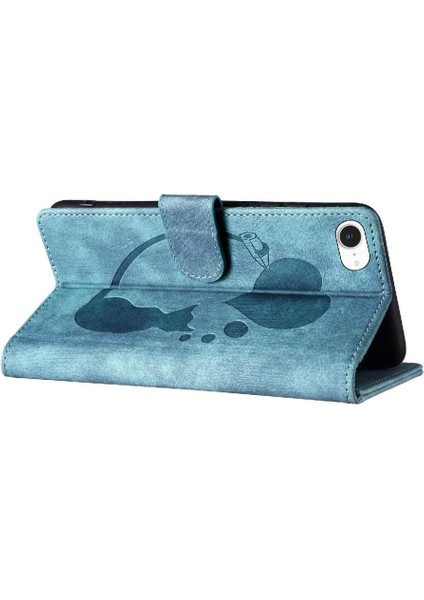 IPhone 16E Kart Cep Kabartmalı Sevimli Kedi Tutucu Kapak Için Flip Case (Yurt Dışından) fırsatları