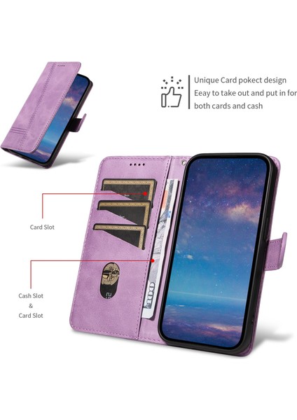 Vıvo X100 Pro 5g Için Kılıf Manyetik Kapatma Kart Yuvaları ve Destek Standı Darbeye Dayanıklı Pu Deri Kılıf (Yurt Dışından)
