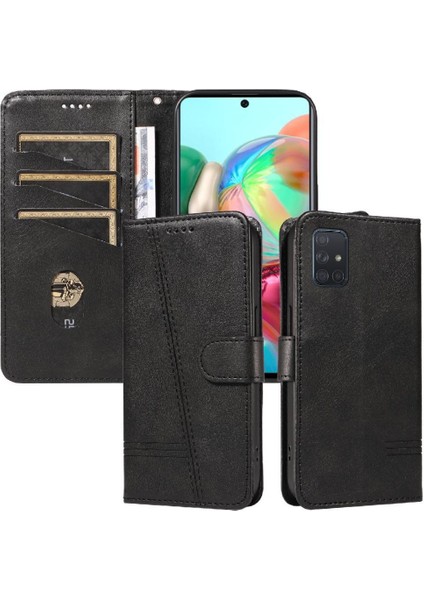 Samsung Galaxy A51 5g Için Kılıf Manyetik Kapatma Kart Yuvaları ve Destek Standı Darbeye Dayanıklı Pu Deri Kılıf (Yurt Dışından)