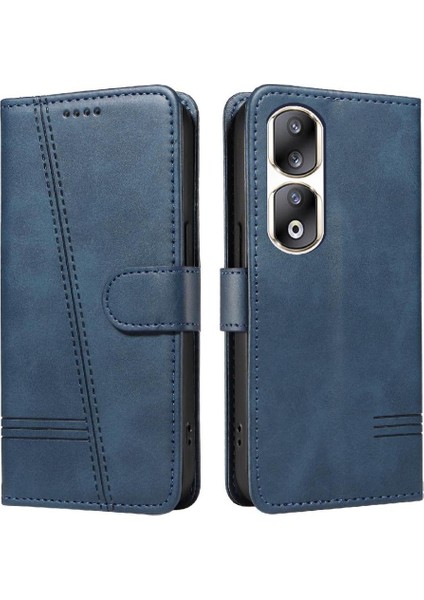 Honor 90 Pro Için Kılıf Manyetik Kapatma Kart Yuvaları ve Destek Standı Darbeye Dayanıklı Pu Deri Kılıf (Yurt Dışından)