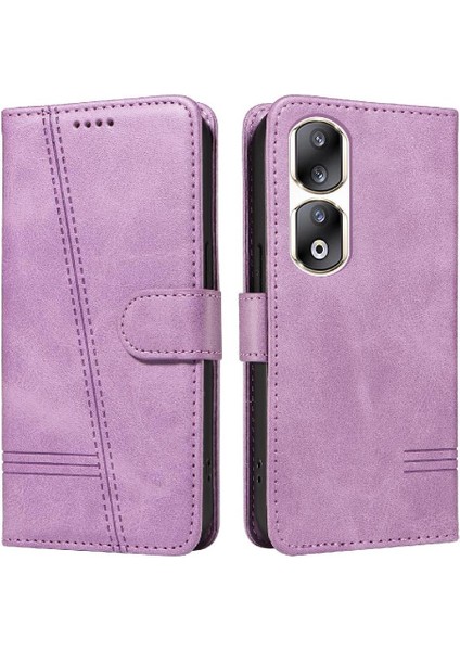 Honor 90 Pro Için Kılıf Manyetik Kapatma Kart Yuvaları ve Destek Standı Darbeye Dayanıklı Pu Deri Kılıf (Yurt Dışından)