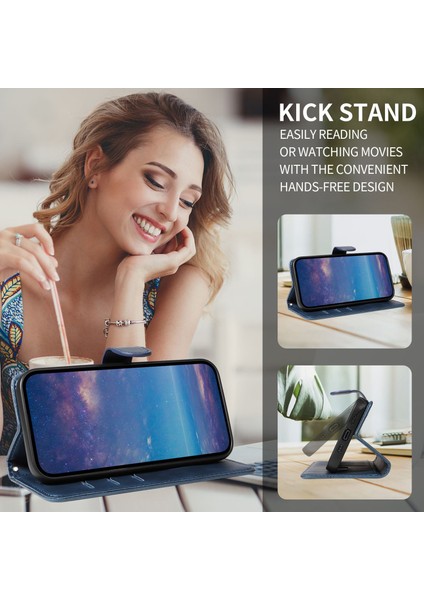 Oneplus 9 Için Kılıf Manyetik Kapatma Kart Yuvaları ve Destek Standı Darbeye Dayanıklı Pu Deri Kılıf (Yurt Dışından)