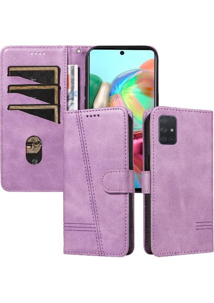 Samsung Galaxy A51 4g Için Kılıf Manyetik Kapatma Kart Yuvaları ve Destek Standı Darbeye Dayanıklı Pu Deri Kılıf (Yurt Dışından)