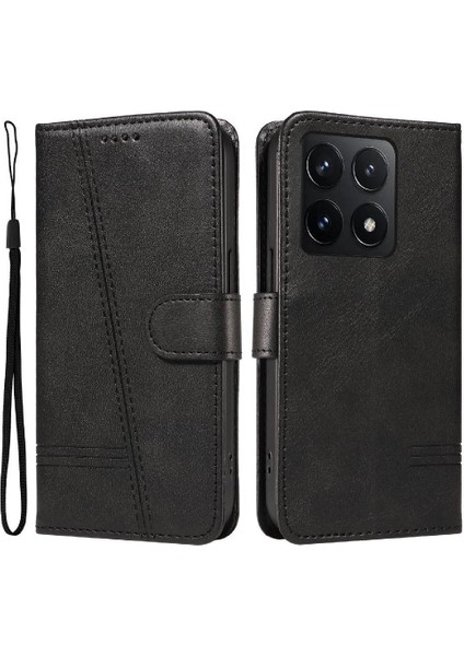 Xiaomi 14T Için Kılıf Manyetik Kapatma Kart Yuvaları ve Destek Standı Darbeye Dayanıklı Pu Deri Kılıf (Yurt Dışından)