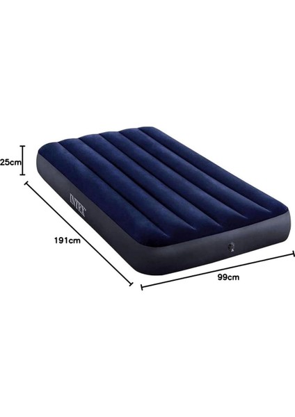 Bfs IKY64757 Intex Twin Dura-Beam Klasik Yatak 99CX191X25 cm