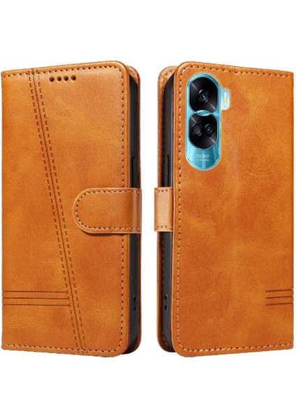 Honor 90 Lite Için Kılıf Manyetik Kapatma Kart Yuvaları ve Destek Standı Darbeye Dayanıklı Pu Deri Kılıf (Yurt Dışından)
