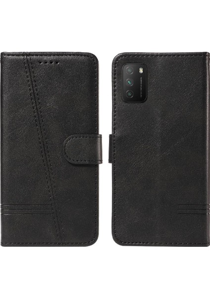 Xiaomi Poco M3 Için Kılıf Manyetik Kapatma Kart Yuvaları ve Destek Standı Darbeye Dayanıklı Pu Deri Kılıf (Yurt Dışından)