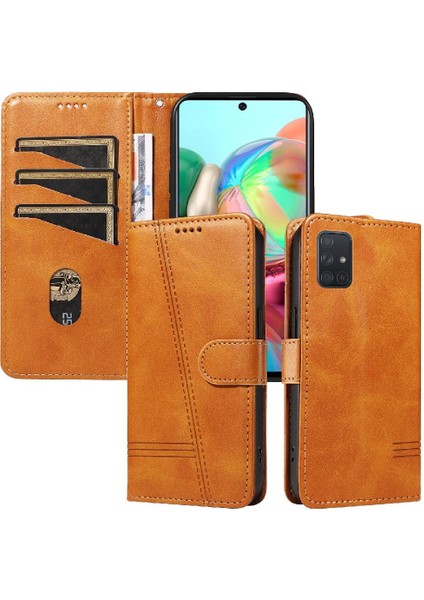 Samsung Galaxy A51 5g Için Kılıf Manyetik Kapatma Kart Yuvaları ve Destek Standı Darbeye Dayanıklı Pu Deri Kılıf (Yurt Dışından)