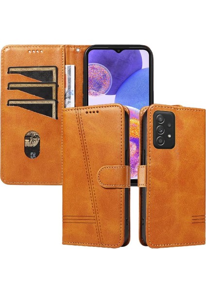 Samsung Galaxy A52 5G/A52S 5g Için Kılıf Manyetik Kapatma Kart Yuvaları ve Destek Standı Darbeye Dayanıklı Pu Deri Kılıf (Yurt Dışından)