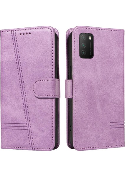 Xiaomi Redmi 9t Için Kılıf Manyetik Kapatma Kart Yuvaları ve Destek Standı Darbeye Dayanıklı Pu Deri Kılıf (Yurt Dışından)