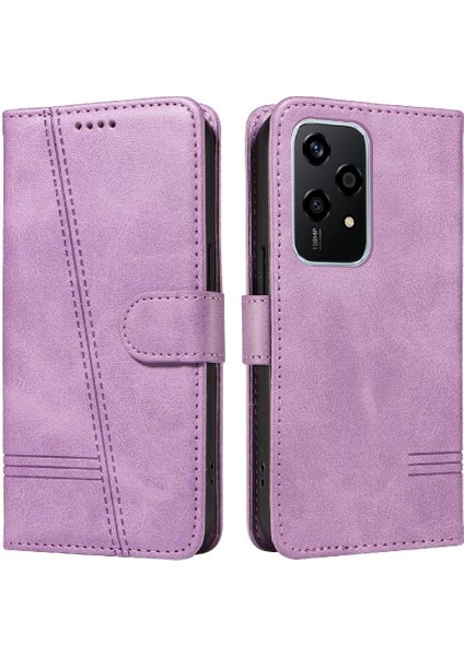 Honor 200 Lite 5g Için Kılıf Manyetik Kapatma Kart Yuvaları ve Destek Standı Darbeye Dayanıklı Pu Deri Kılıf (Yurt Dışından)