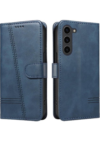 Samsung Galaxy S23 Için Kılıf Manyetik Kapatma Kart Yuvaları ve Destek Standı Darbeye Dayanıklı Pu Deri Kılıf (Yurt Dışından)