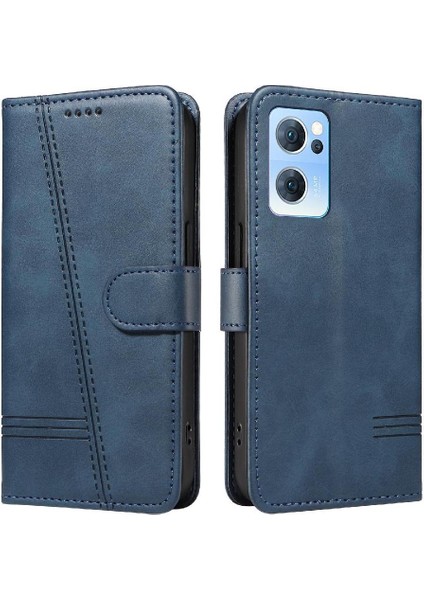 Oppo Find X5 Lite Için Kılıf Manyetik Kapatma Kart Yuvaları ve Destek Standı Darbeye Dayanıklı Pu Deri Kılıf (Yurt Dışından)