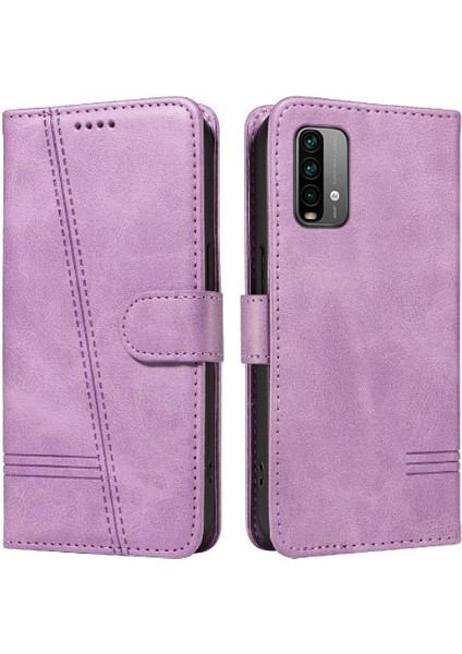 Xiaomi Redmi Note 9 4g Için Kılıf Manyetik Kapatma Kart Yuvaları ve Destek Standı Darbeye Dayanıklı Pu Deri Kılıf (Yurt Dışından)