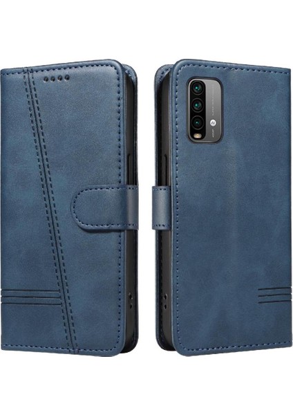 Xiaomi Redmi Note 9 4g Için Kılıf Manyetik Kapatma Kart Yuvaları ve Destek Standı Darbeye Dayanıklı Pu Deri Kılıf (Yurt Dışından)