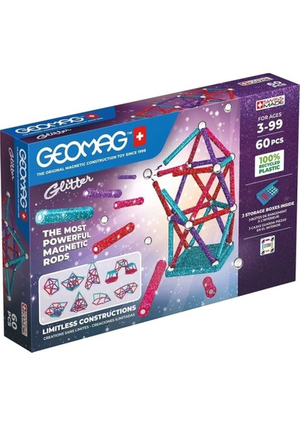 Bfs Geomag Glitter Manyetik Zeka Oyunu 60 Parça
