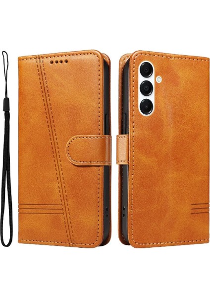 Samsung Galaxy A16 Için Kılıf Manyetik Kapatma Kart Yuvaları ve Destek Standı Darbeye Dayanıklı Pu Deri Kılıf (Yurt Dışından)