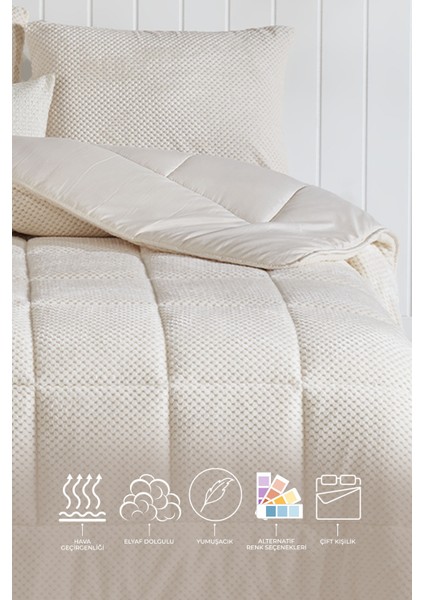 Luis Comfort Set Çift Kişilik (195X215 Cm) Krem