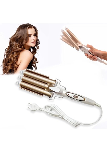 Wag Su Dalgası Saç Maşası 220 Derece 25 mm Kalın Bukle (5047)