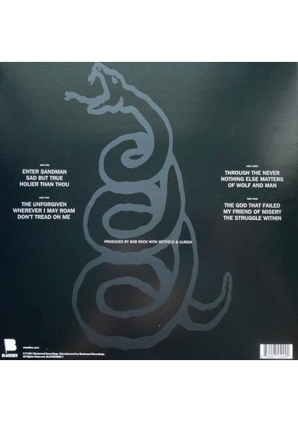 Metallica Metallica Plak (180G Vinyl) fiyatları