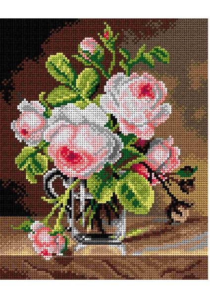 Baskılı Goblen Çiçekler 2811 24*30 cm
