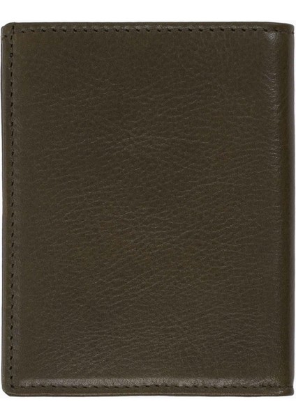 Hakiki Deri Dikey Erkek Cüzdan – Kredi Kartlık, Kağıt Para Bölmeli Cüzdan 216 - Haki fırsatları