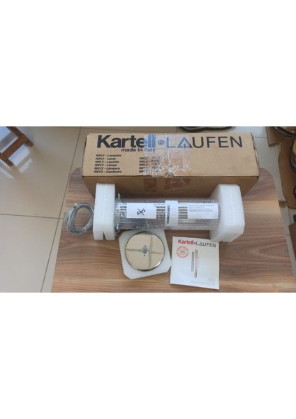 Sarkıt Rifly Lambalar, Kartell Rifly Kolye 30 cm Şeffaf Gün Işığı LED 09340/B4 Kartell By Laufen Made In Itayl