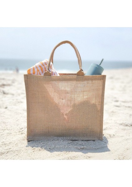 Baskılı Kişiselleştirilmiş Jüt Çanta | Kişiye Özel Tasarım, Doğal Kumaş | Küçük Boy fırsatları