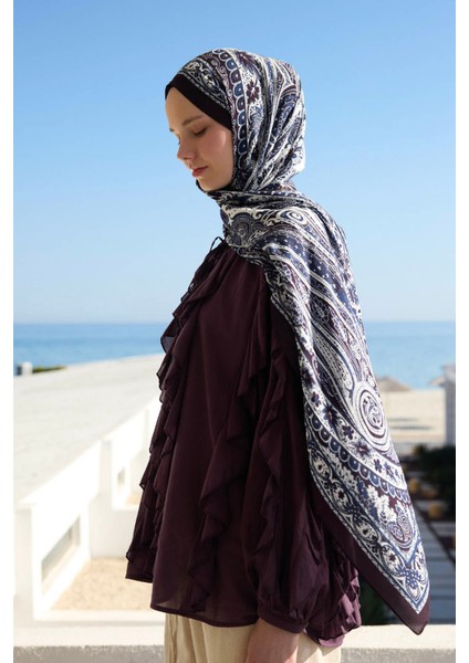 Deluxe Summer Şal Noa Lacivert modelleri