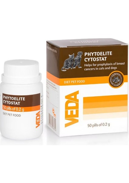 Veda Phytoelite Cytostat Kedi Köpek Tamamlayıcı 50 Kapsül