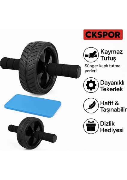 Taşınabilir Wheel Tekerlek Profesyonel Spor Aleti Vücut Geliştirme ve Egzersiz Aleti Mini Diz Mat Hediyeli fırsatları