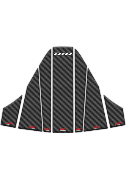 Honda Dio 2021-2025 Uyumlu Tank Pad Seti Karbon