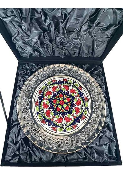 Karanfil Motifli Gümüş Tabak 25CM modelleri