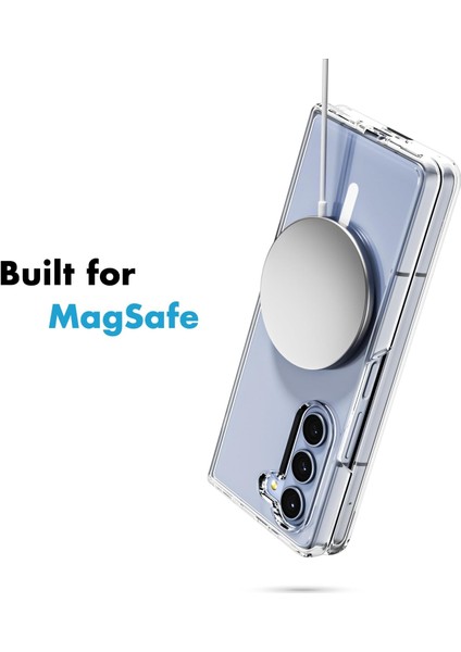 Samsung Galaxy Z Fold 6 Uyumlu Kamera Korumalı Magsafe Wireless Şarj Özellikli Şeffaf Silikon Kılıf modelleri