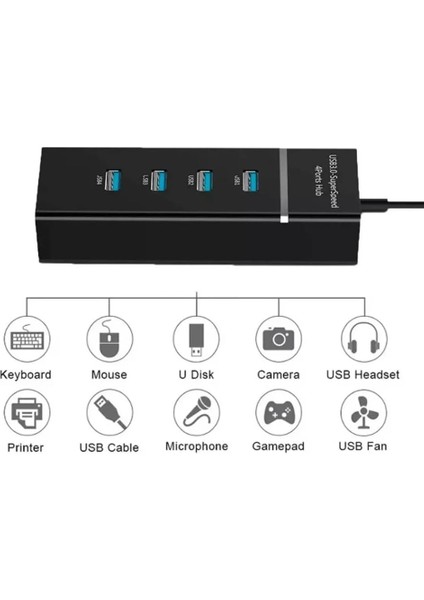 4 Port USB 3.0 Hub USB Hub Yüksek Hızlı USB Splitter Adaptörü 5gbps Için Pc Bilgisayar Multiport Hub USB Çoklayıcı Çoğaltıcı fiyatları