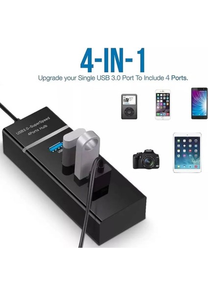 4 Port USB 3.0 Hub USB Hub Yüksek Hızlı USB Splitter Adaptörü 5gbps Için Pc Bilgisayar Multiport Hub USB Çoklayıcı Çoğaltıcı modelleri