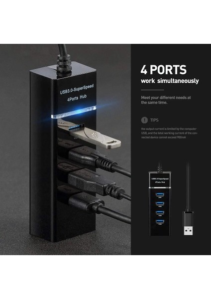 4 Port USB 3.0 Hub USB Hub Yüksek Hızlı USB Splitter Adaptörü 5gbps Için Pc Bilgisayar Multiport Hub USB Çoklayıcı Çoğaltıcı indirimleri